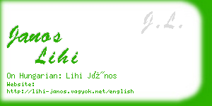 janos lihi business card